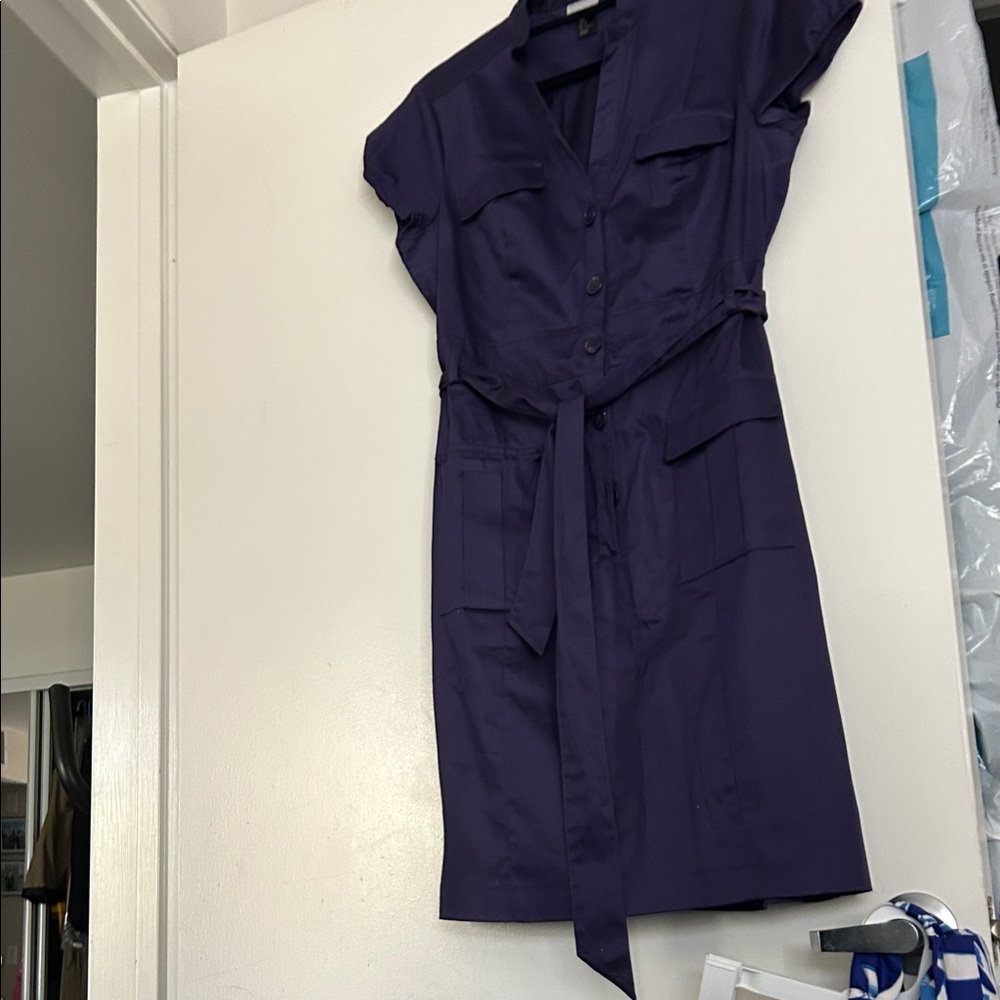 H&M Deep Purple Mini Dress with Tie